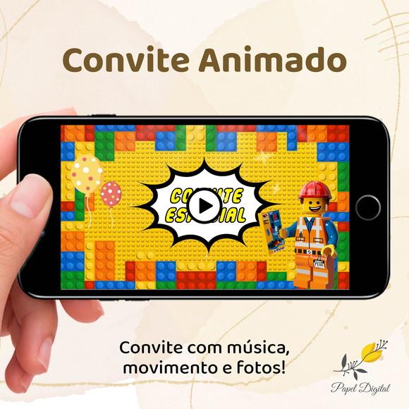 Convite Animado (vídeo) Lego