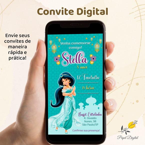 Convite Digital Jasmine Modelo 2