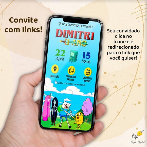 Convite Interativo Hora de Aventura