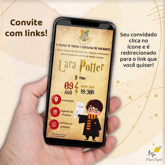 Convite Interativo Harry Potter
