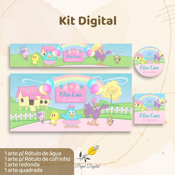 Kit Digital Galinha Pintadinha Rosa 2