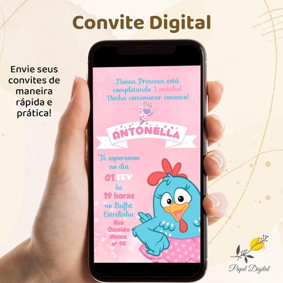 Convite Digital Galinha Pintadinha Modelo 11