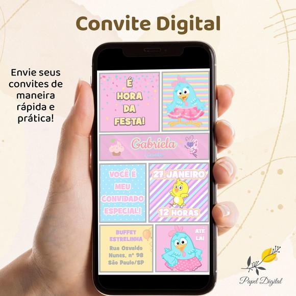 Convite Digital Galinha Pintadinha Modelo 12