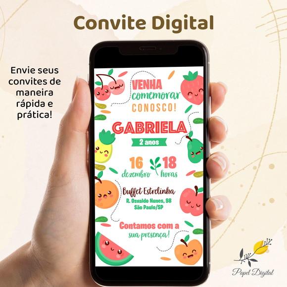 Convite Digital Frutas Modelo 2