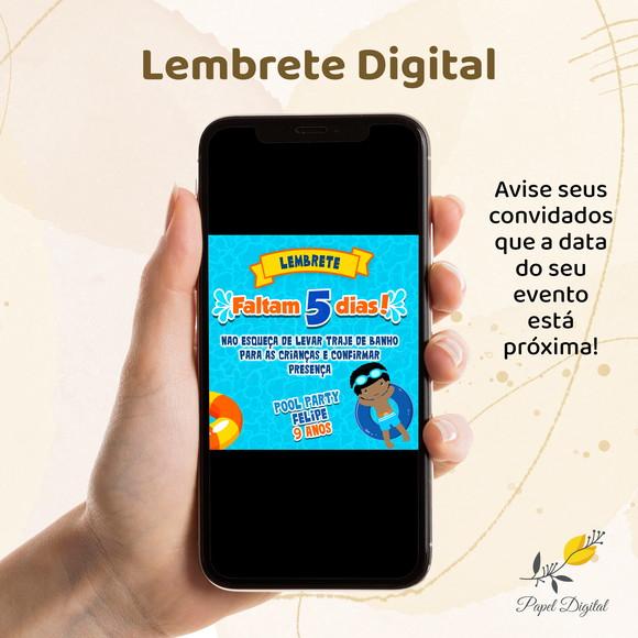 Lembrete Digital Festa na Piscina