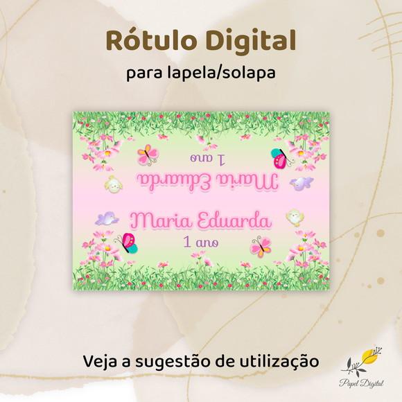 Rótulo Digital Solapa/lapela Jardim