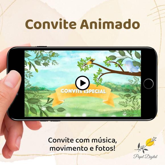 Convite Animado (vídeo) Passarinhos