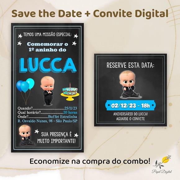 Convite + Save The Date Digital Poderoso Chefinho 1