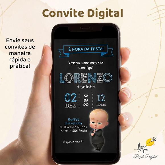 Convite Digital Poderoso Chefinho Modelo 6
