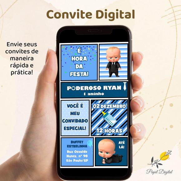 Convite Digital Poderoso Chefinho Modelo 5