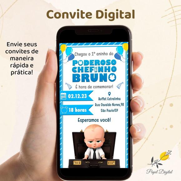 Convite Digital Poderoso Chefinho Modelo 4