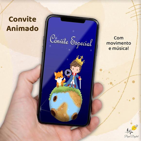 Convite Animado (vídeo) Pequeno Príncipe Modelo 2