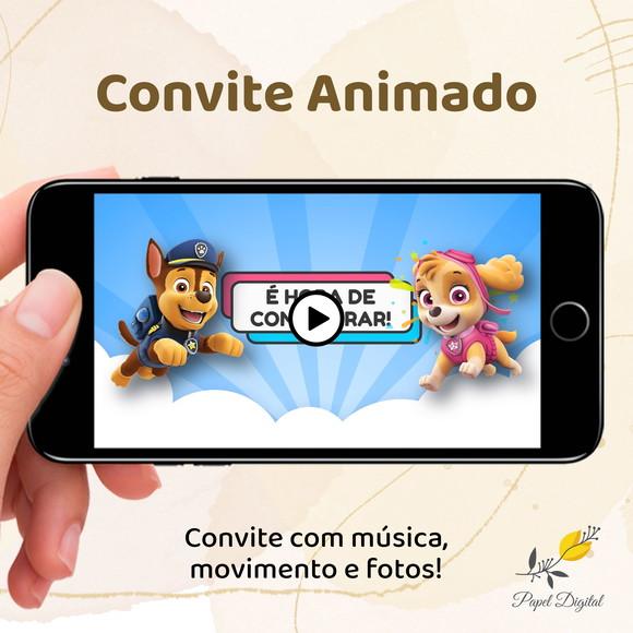 Convite Animado (vídeo) Chase e Skye