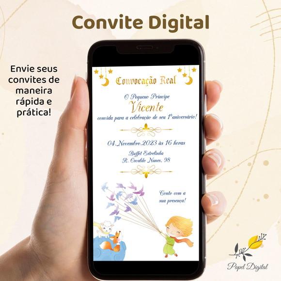 Convite Digital Pequeno Príncipe Modelo 4