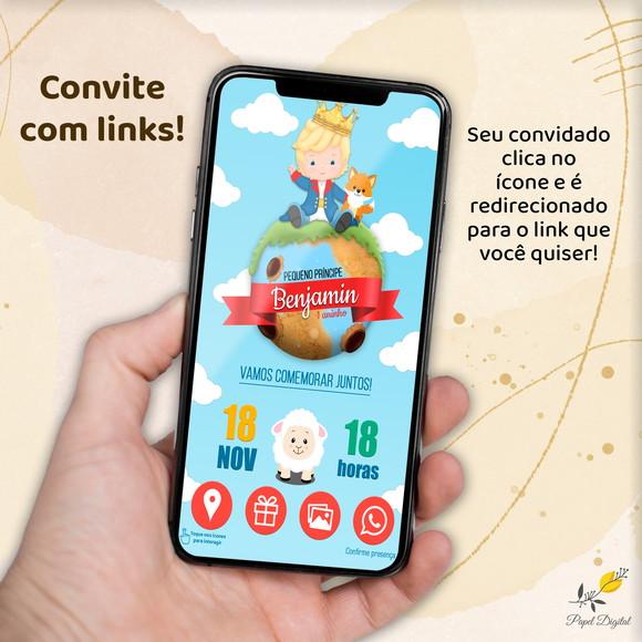 Convite Interativo Pequeno Príncipe Modelo 2