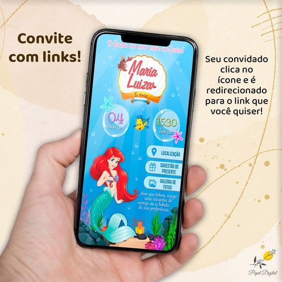 Convite Interativo Pequena Sereia