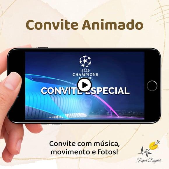 Convite Animado (vídeo) Futebol - Champions