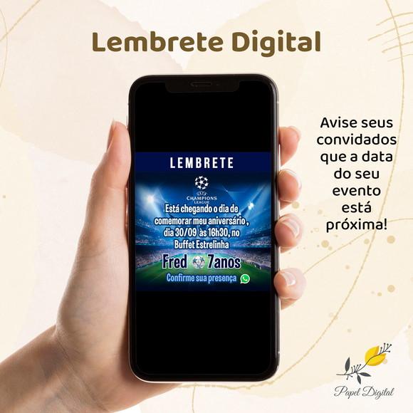 Lembrete Digital Futebol Modelo 1