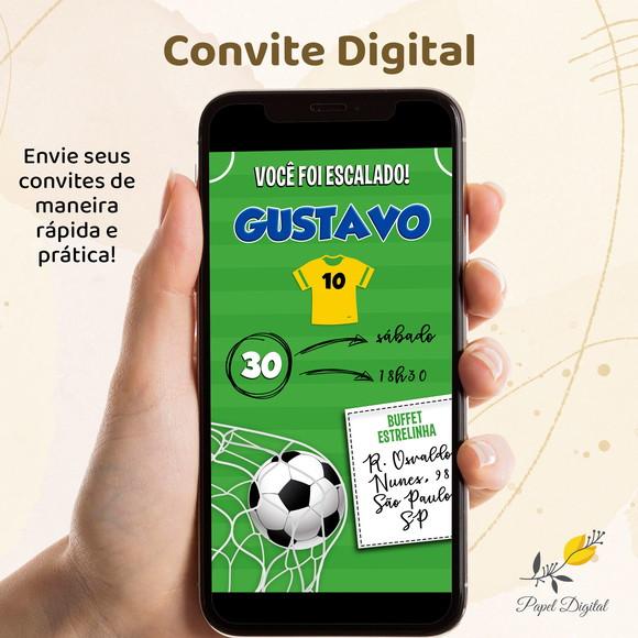 Convite Digital Futebol Modelo 3