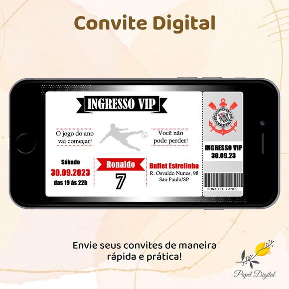 Convite Digital Futebol Corínthians