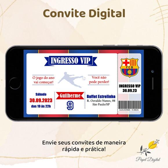 Convite Digital Futebol Barcelona