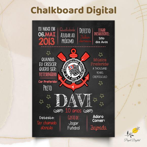 Chalkboard Digital Futebol Modelo 2