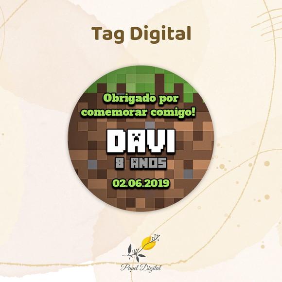 Tag Digital Minecraft Modelo 2