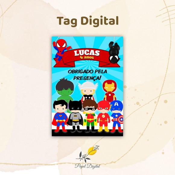Tag Digital Super Heróis Modelo 1