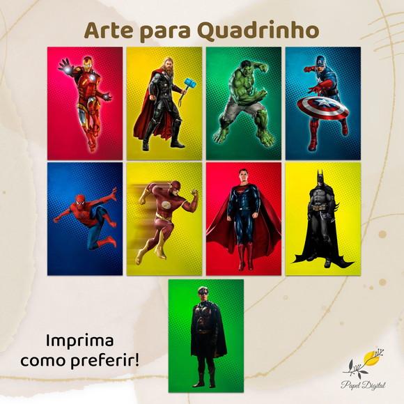 Kit Digital para Quadrinhos Super Heróis Modelo 2