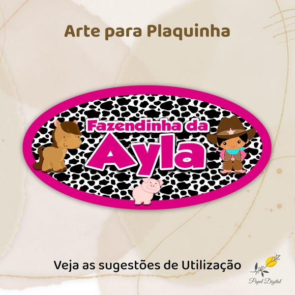 Arte para Plaquinha Fazendinha