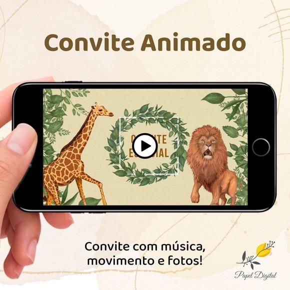 Convite Animado (vídeo) Safari Modelo 2