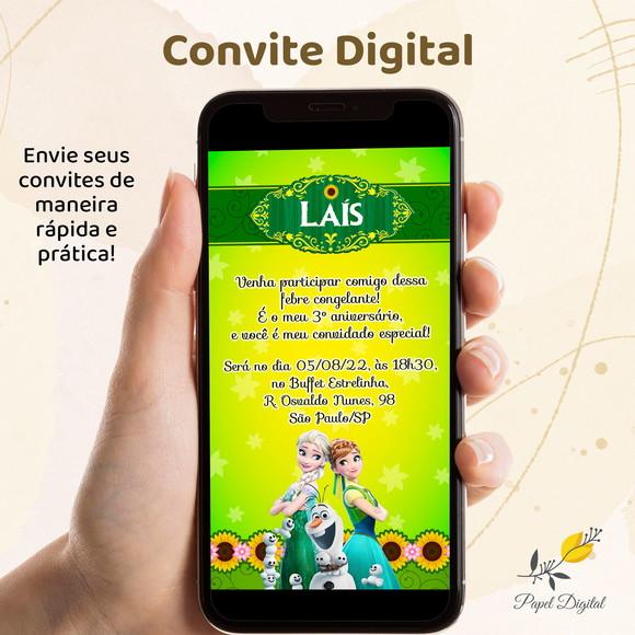 Convite Digital Frozen Modelo 8
