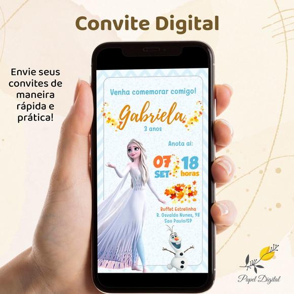 Convite Digital Frozen Modelo 7