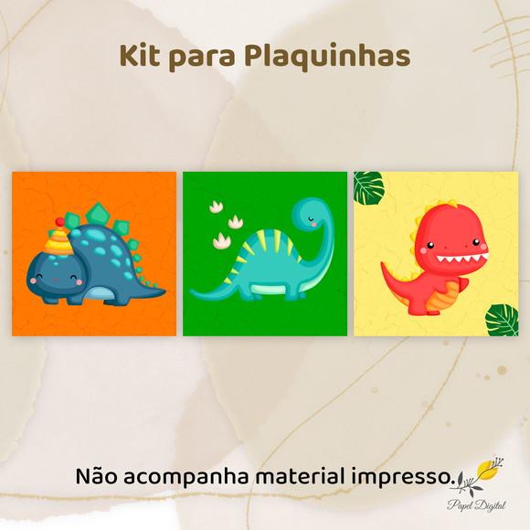 Kit Digital Placa Dinossauro - Arquivo Digital