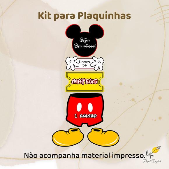 Kit Digital para Plaquinhas Mickey