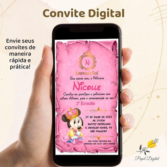 Convite Digital Minnie Modelo 19