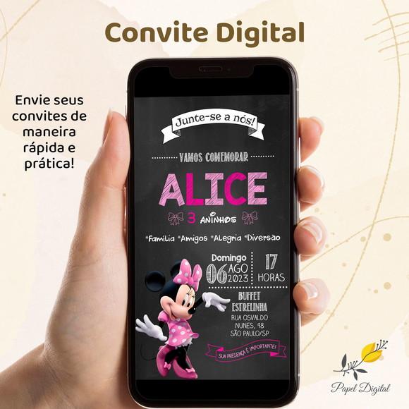 Convite Digital Minnie Modelo 16