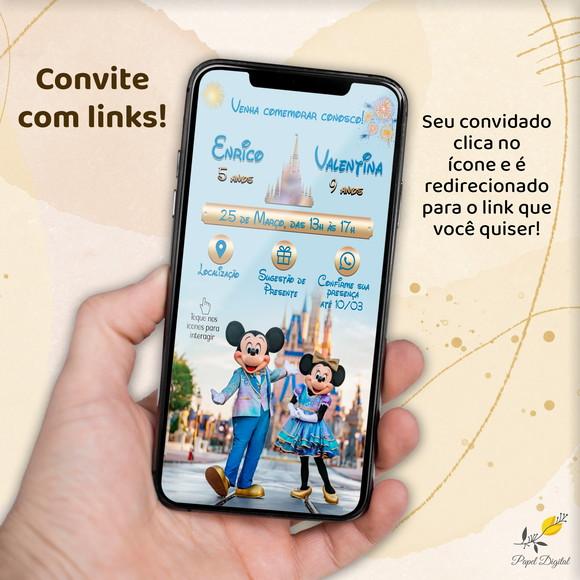 Convite Interativo Mickey Modelo 2
