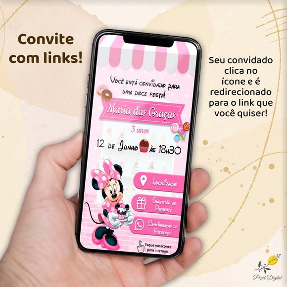 Convite Interativo Confeitaria da Minnie