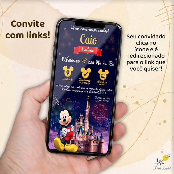 Convite Interativo Mickey Modelo 1