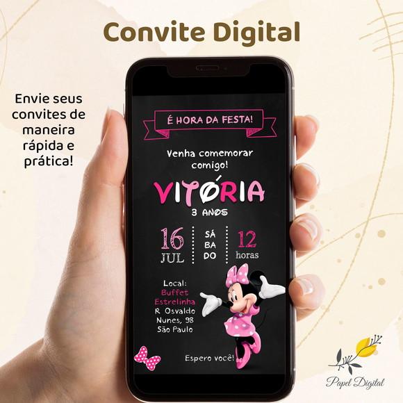 Convite Digital Minnie Modelo 11