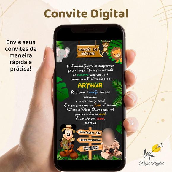 Convite Digital Mickey Modelo 23