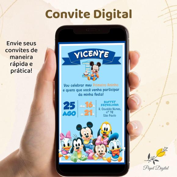 Convite Digital Mickey Modelo 19