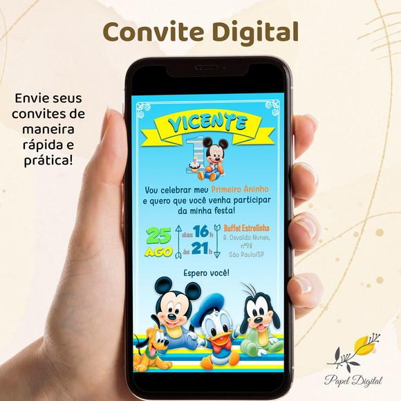 Convite Digital Mickey Modelo 18