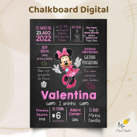 Chalkboard Digital Minnie Modelo 8