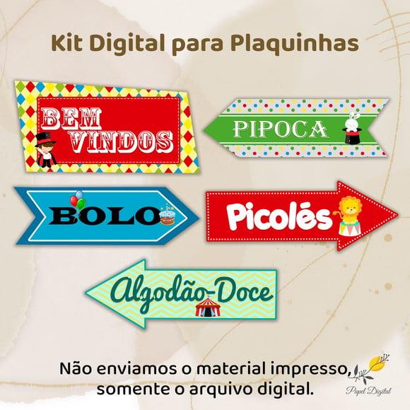 Kit Digital para Plaquinhas Circo