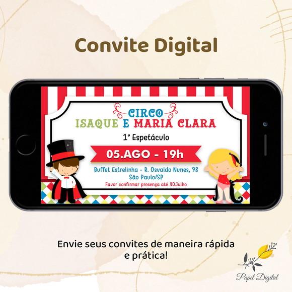 Convite Digital Circo Modelo 11