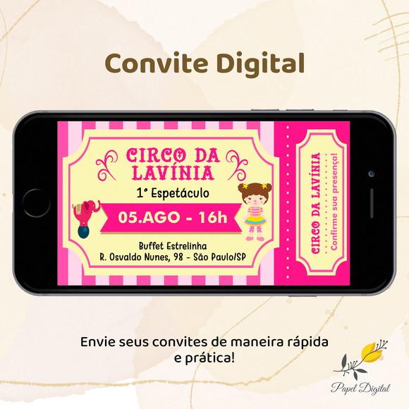 Convite Digital Circo Modelo 10