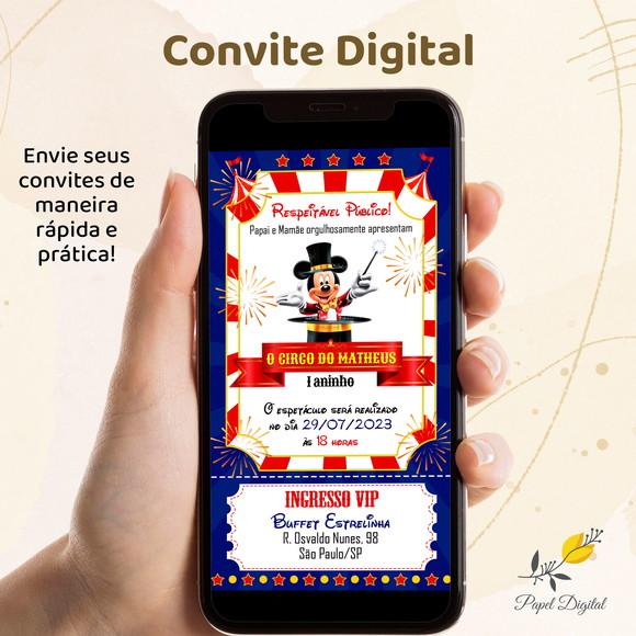 Convite Digital Mickey Modelo 26