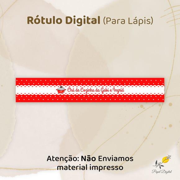Rótulo para Lápis Chá de Cozinha(arquivo Digital)